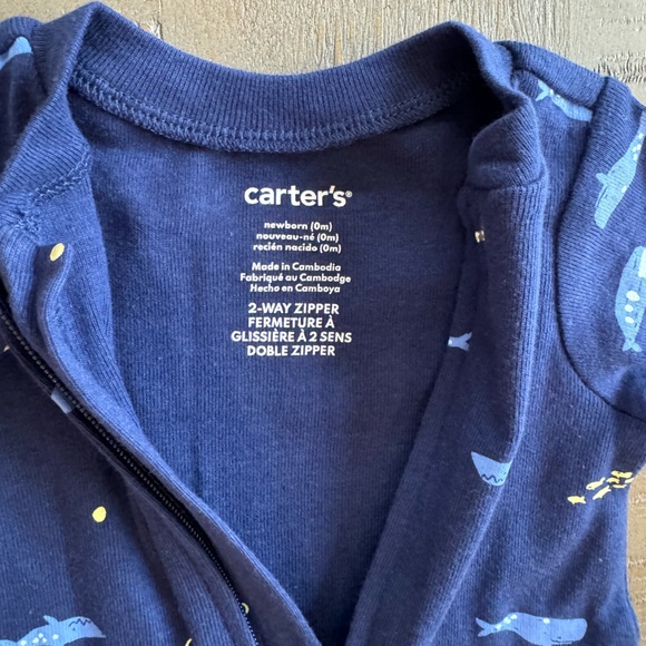Carter’s Newborn Boy Two Way Zipper Footie - Picture 4 of 4